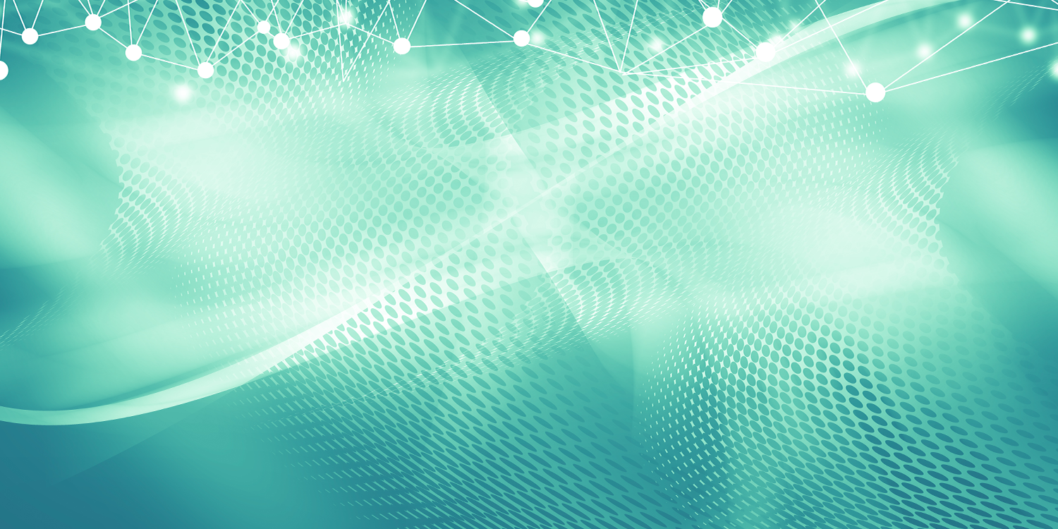 venture fund graphic with light green and blue abstract image representing technology